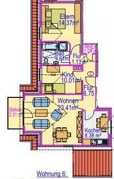 Etagenwohnung Geestland Bad Bederkesa - 3 Zimmer, 76 m&sup2;, 490&euro; | Angebot:26093552