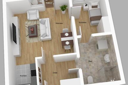 Wohnung Staufenberg - 2 Zimmer, 49 m&sup2;, 510&euro; | Angebot:23873309