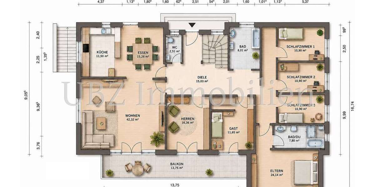 Etagenwohnung Waldaschaff - 8 Zimmer, 240 m&sup2;, 1.700&euro; | Angebot:26803477