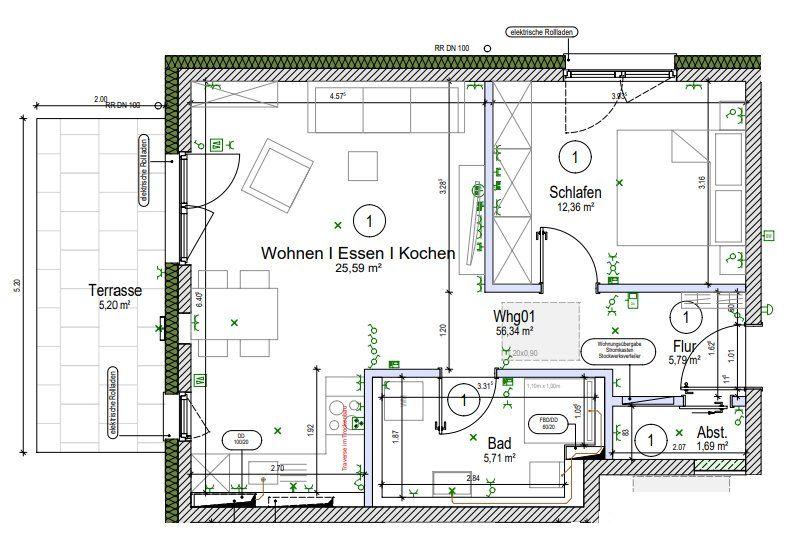 Erdgeschoßwohnung Dombühl - 2 Zimmer, 56 m&sup2;, 620&euro; | Angebot:26383178