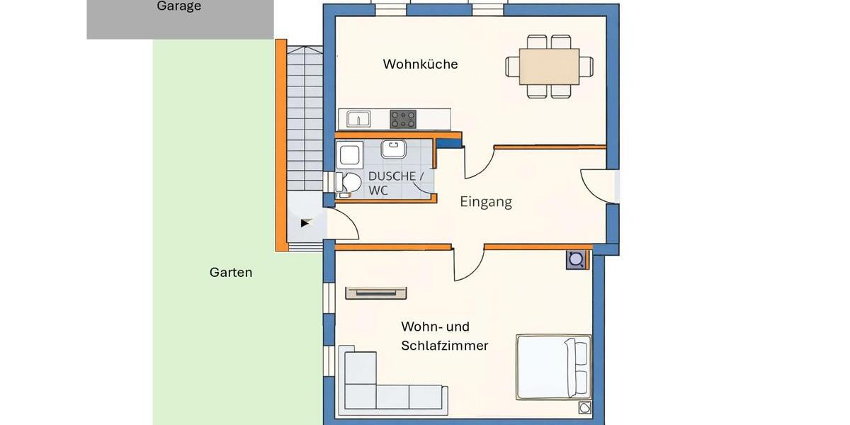 Erdgeschoßwohnung Schierling - 2 Zimmer, 65 m&sup2;, 690&euro; | Angebot:26223699
