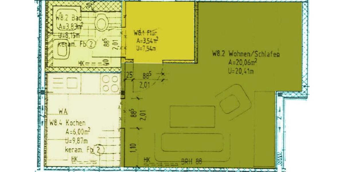 Dachgeschoßwohnung Chemnitz Ebersdorf - 1 Zimmer, 33 m&sup2;, 200&euro; | Angebot:25266458
