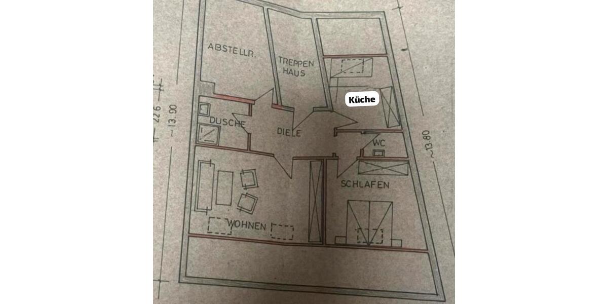 Dachgeschoßwohnung Schwandorf - 2 Zimmer, 70 m&sup2;, 630&euro; | Angebot:25105951
