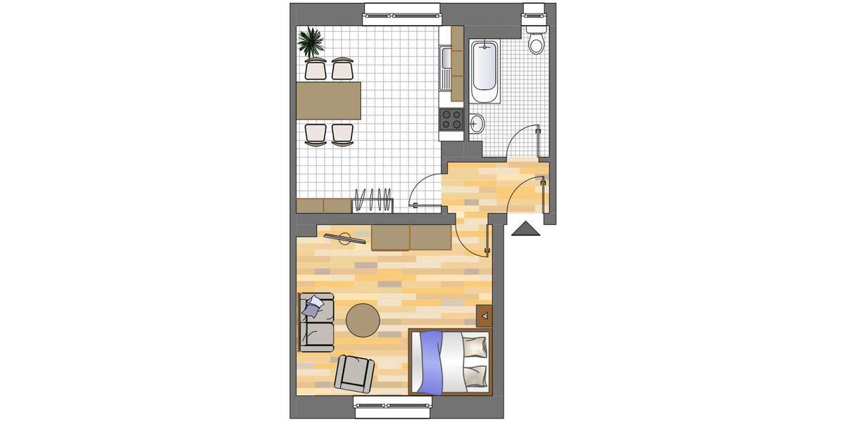 Wohnung zum Mieten in Dortmund 177,85 € 46.13 m² 1 zimmer