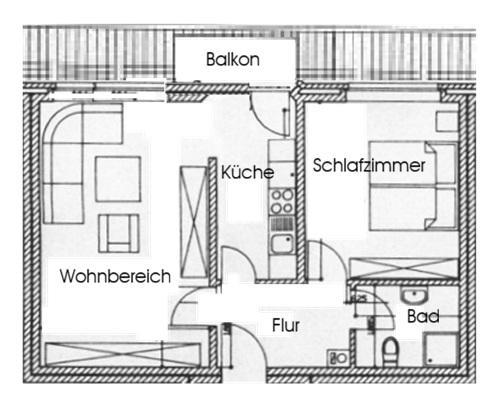 Etagenwohnung Spremberg - 2 Zimmer, 49 m&sup2;, 299&euro; | Angebot:26649669
