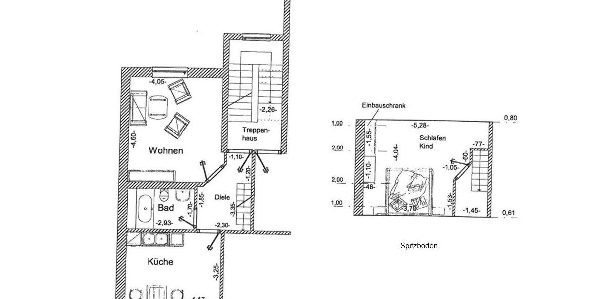 Dachgeschoßwohnung Duderstadt - 2 Zimmer, 54 m&sup2;, 376&euro; | Angebot:26586151