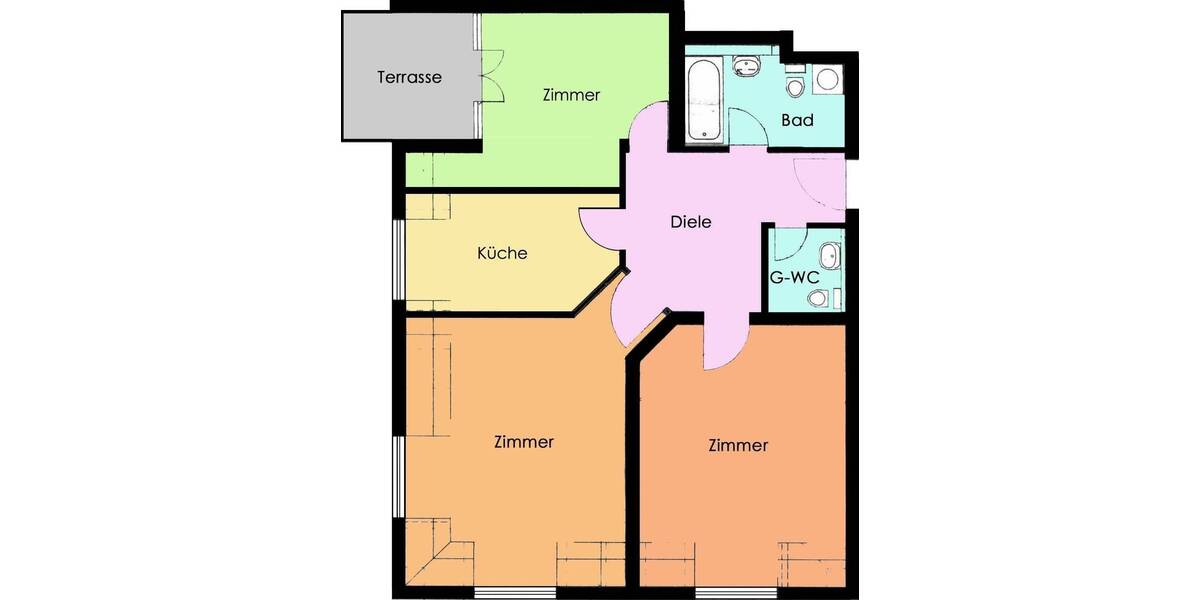 Etagenwohnung Schipkau Meuro - 3 Zimmer, 84 m&sup2;, 480&euro; | Angebot:26675011