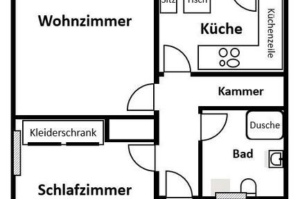 Mietwohnung 57qm DUS Holthausen zimmer