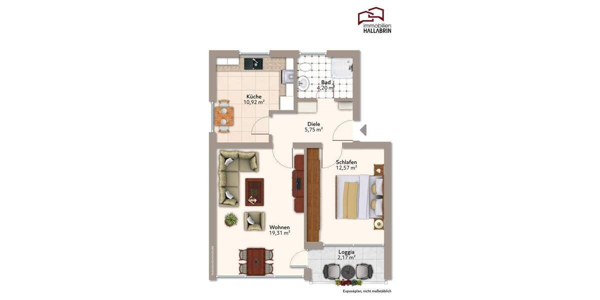 Etagenwohnung Bad Griesbach Griesbach - 2 Zimmer, 55 m&sup2;, 480&euro; | Angebot:25703937