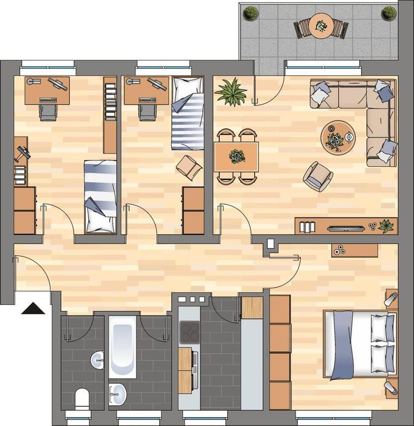 Wir modernisieren für Sie! 4-ZKB-BalkonWohnung im Europaviertel zu vermieten!