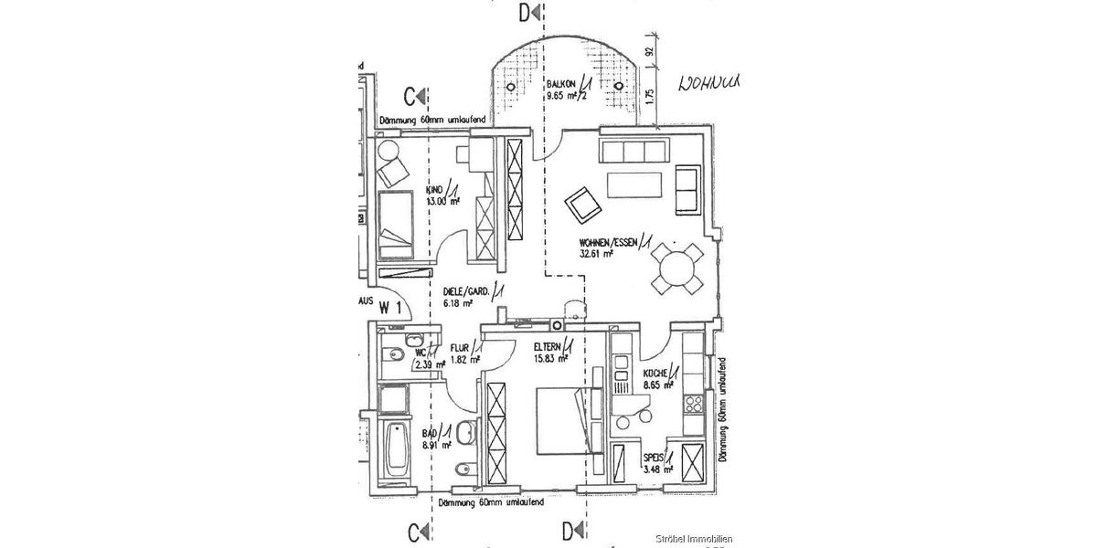 Erdgeschoßwohnung Rothenburg ob der Tauber - 3 Zimmer, 95 m&sup2;, 1.010&euro; | Angebot:26547209