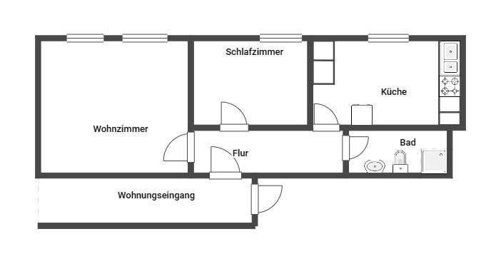 Wohnen mit der WGK Köthen .... in Kleinwülknitz 2 zimmer