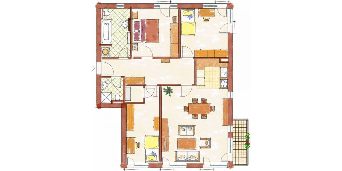 Etagenwohnung Regensburg Weichs - 4 Zimmer, 101 m&sup2;, 1.400&euro; | Angebot:26817214