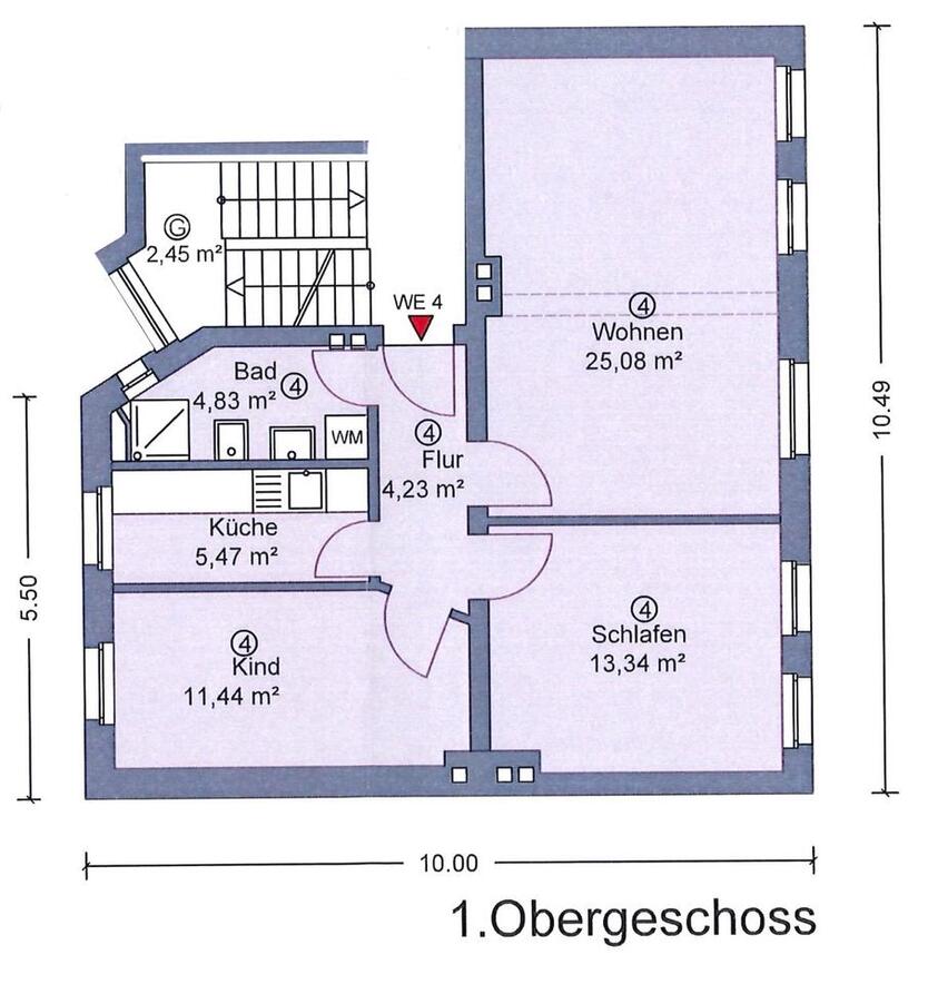 Ihr neues IMMOBILIEN QUARTIER: Sanierte 3,5-Zimmer Wohnung im 1. OG in Linden mit Tageslichtbad zimmer