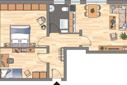 Wohnung zum Mieten in Duisburg 419 € 56 m²
