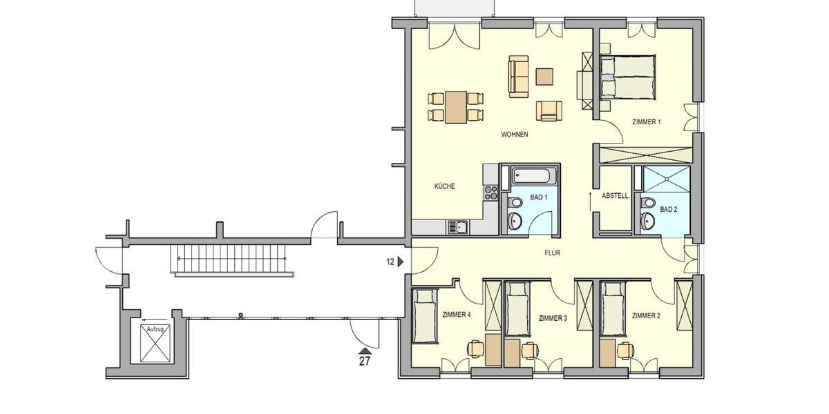 Erdgeschoßwohnung Weinböhla - 5 Zimmer, 133 m&sup2;, 1.563&euro; | Angebot:24657680