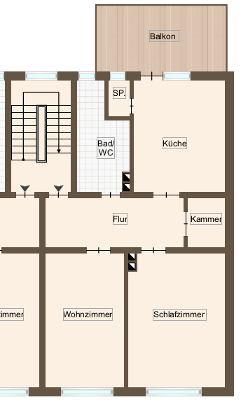Etagenwohnung Frankenthal Frankenthal Kernstadt - 2 Zimmer, 75 m&sup2;, 863&euro; | Angebot:26021314
