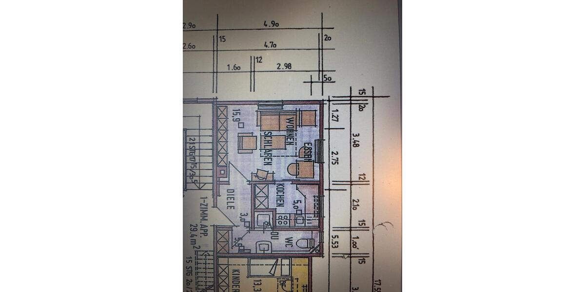 Etagenwohnung Sonneberg - 1 Zimmer, 30 m&sup2;, 190&euro; | Angebot:26187061