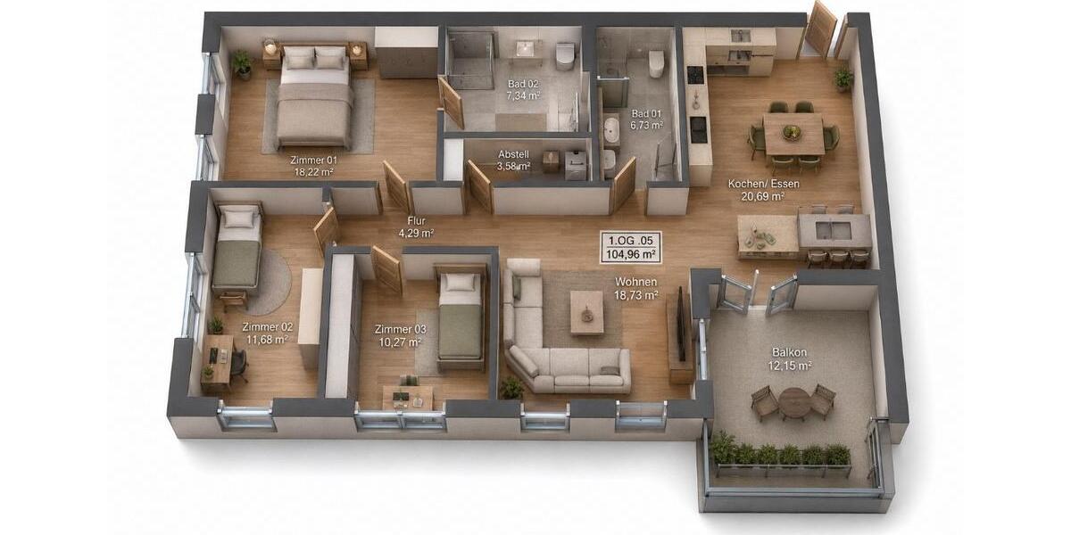 Einfamilienhaus Kirchheimbolanden - 4 Zimmer, 100 m&sup2;, 1.400&euro; | Angebot:26478369