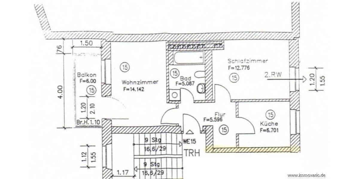 Etagenwohnung Magdeburg / Altstadt Altstadt - 2 Zimmer, 49 m&sup2;, 370&euro; | Angebot:26835542