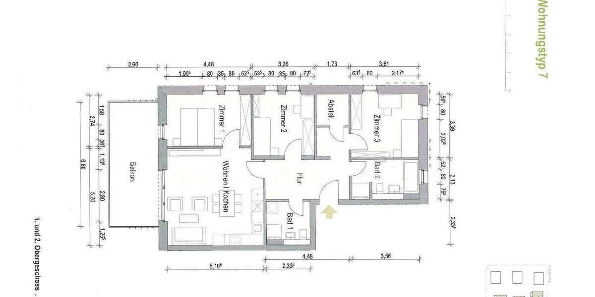 Etagenwohnung Ottendorf-Okrilla Medingen - 4 Zimmer, 97 m&sup2;, 1.570&euro; | Angebot:25799022