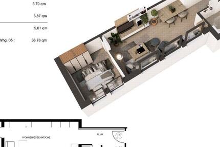 Wohnung Schopfloch - 2 Zimmer, 37 m&sup2;, 655&euro; | Angebot:26657404