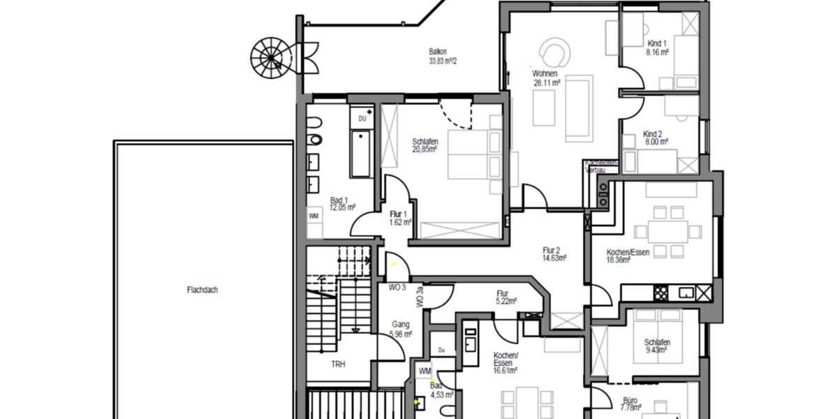 Etagenwohnung Deggendorf - 4 Zimmer, 128 m&sup2;, 10&euro; | Angebot:23839195