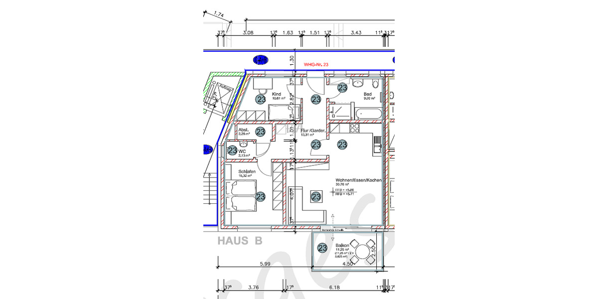 Etagenwohnung Radolfzell am Bodensee - 3 Zimmer, 90 m&sup2;, 1.220&euro; | Angebot:26678678