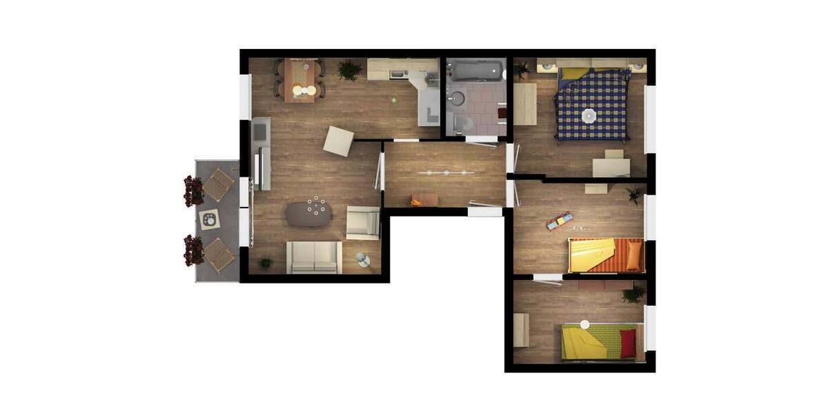 Etagenwohnung Schönebeck (Elbe) - 4 Zimmer, 65 m&sup2;, 358&euro; | Angebot:25872654