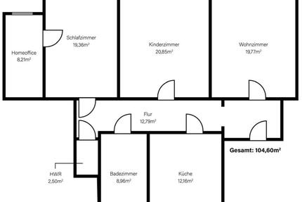 Wohnung Riesa - 3.5 Zimmer, 105 m&sup2;, 735&euro; | Angebot:25052629