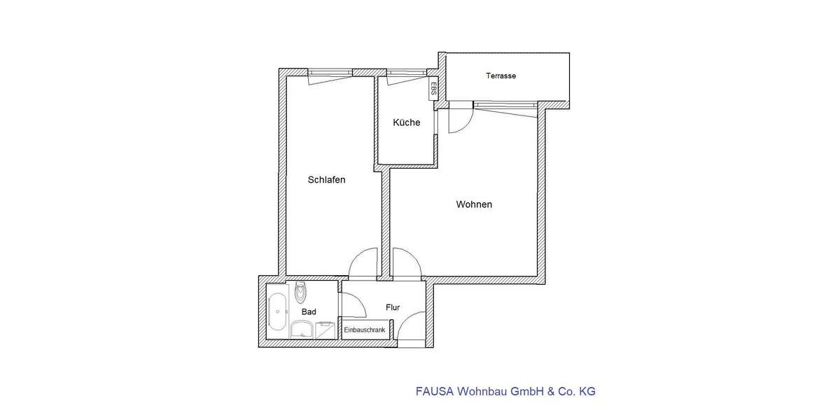 Etagenwohnung Bonn Auerberg - 2 Zimmer, 55 m&sup2;, 585&euro; | Angebot:26576277