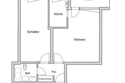 Wohnung Bonn Auerberg - 2 Zimmer, 55 m&sup2;, 585&euro; | Angebot:26576277