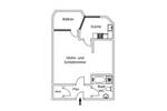 1,5 Zimmer Apartment direkt an U35 mit Balkon und Küche