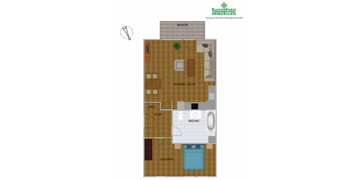 Etagenwohnung Borsdorf - 2 Zimmer, 61 m&sup2;, 495&euro; | Angebot:25889910