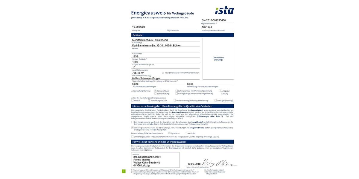 Etagenwohnung Böhlen - 4 Zimmer, 59 m&sup2;, 472&euro; | Angebot:26181873