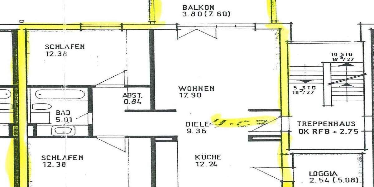 Etagenwohnung Steinen - 3 Zimmer, 77 m&sup2;, 925&euro; | Angebot:25865861