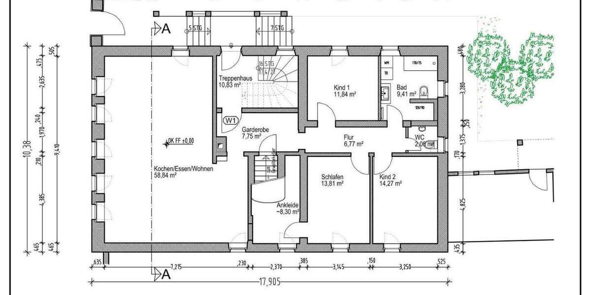 Etagenwohnung Grafenrheinfeld - 4 Zimmer, 132 m&sup2;, 1.195&euro; | Angebot:24407770