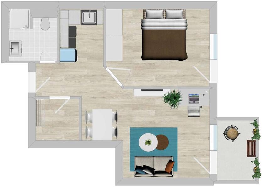 2 Zimmer - Studentenwohnung - 5min zur Uni zimmer