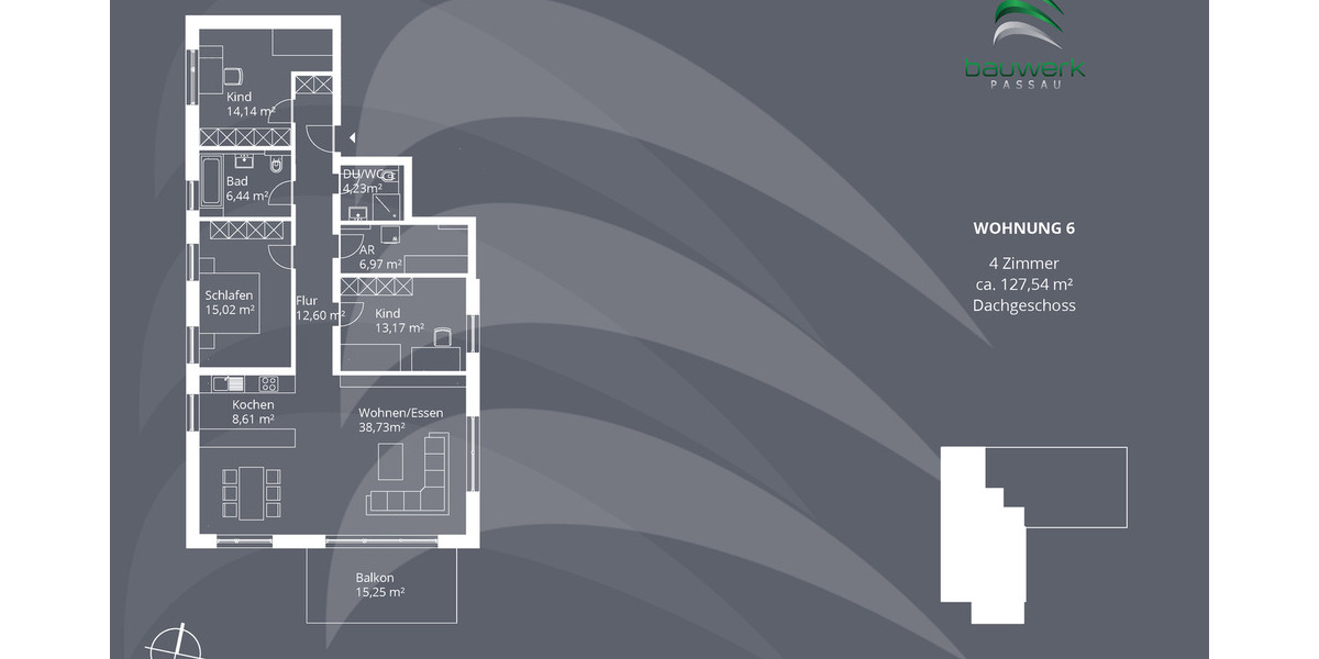 Etagenwohnung Thyrnau Zwecking - 4 Zimmer, 127 m&sup2;, 1.250&euro; | Angebot:24856310