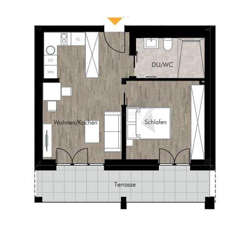 Etagenwohnung Chemnitz Rabenstein - 2 Zimmer, 45 m&sup2;, 616&euro; | Angebot:26319168