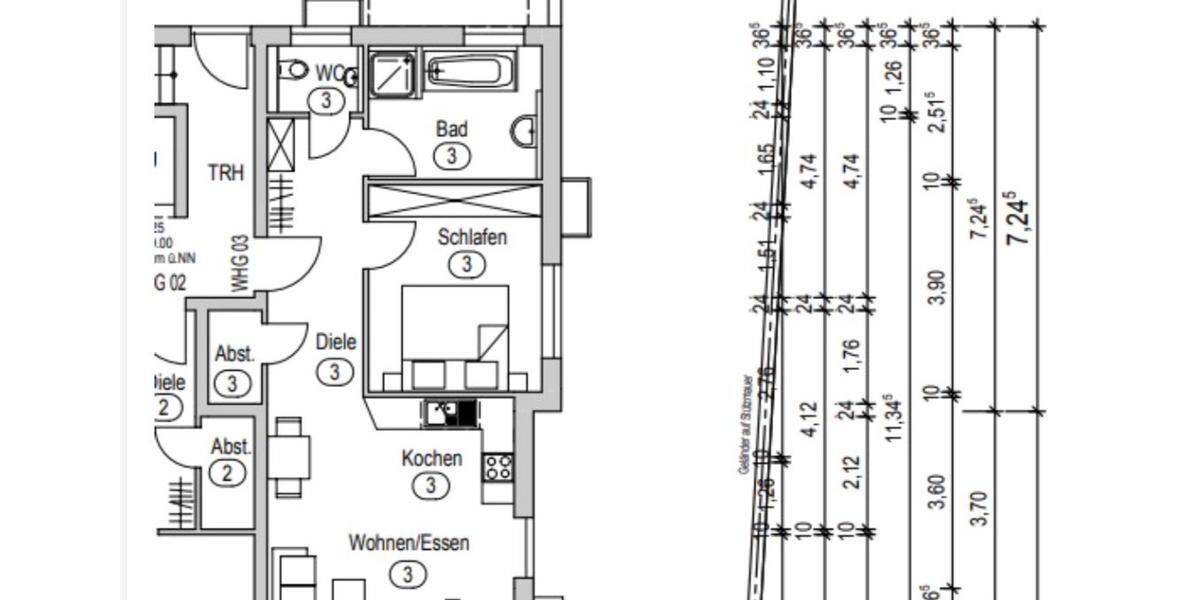 Erdgeschoßwohnung Reichenbach an der Fils - 2.5 Zimmer, 60 m&sup2;, 1.300&euro; | Angebot:26135993
