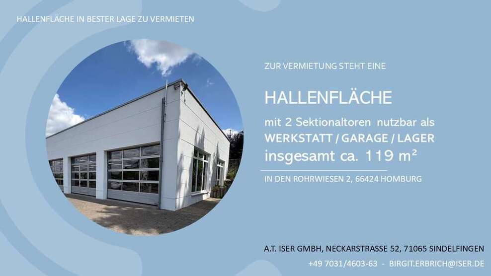 Halle in Homburg 1.050 € 119 m²