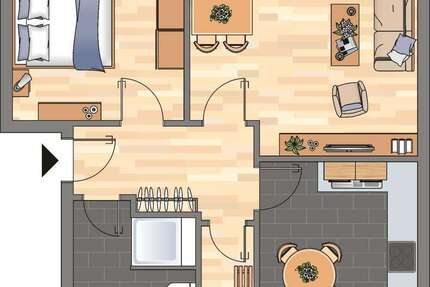 Wohnung Zeven - 2 Zimmer, 56 m&sup2;, 539&euro; | Angebot:24789786