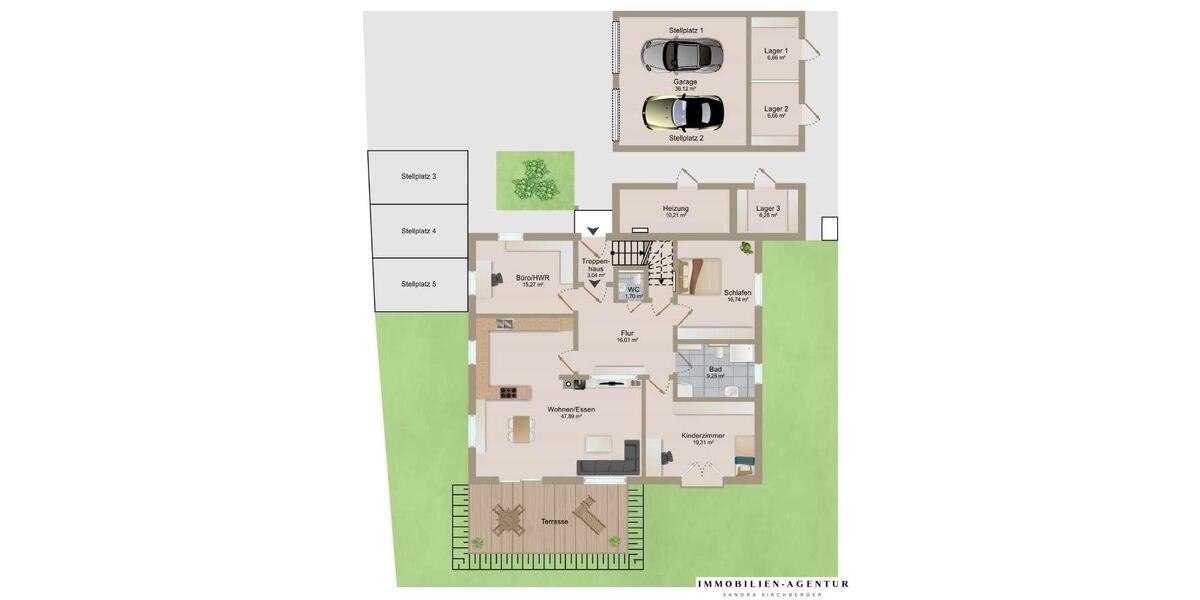 Erdgeschoßwohnung Schwarzenfeld - 4 Zimmer, 128 m&sup2;, 1.290&euro; | Angebot:25930020