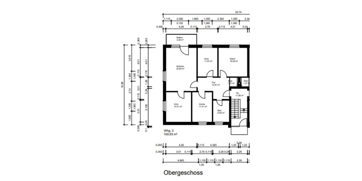Etagenwohnung Fürstenau - 4 Zimmer, 96 m&sup2;, 679&euro; | Angebot:26295189