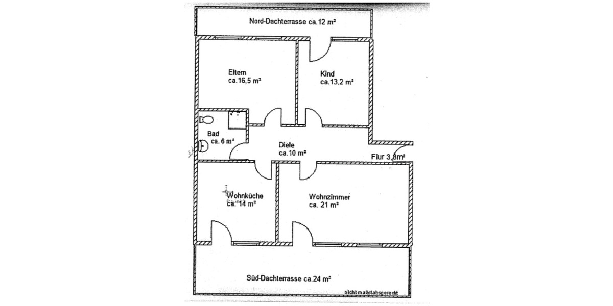 Dachgeschoßwohnung München Pasing-Obermenzing - 3 Zimmer, 96 m&sup2;, 1.850&euro; | Angebot:25917531