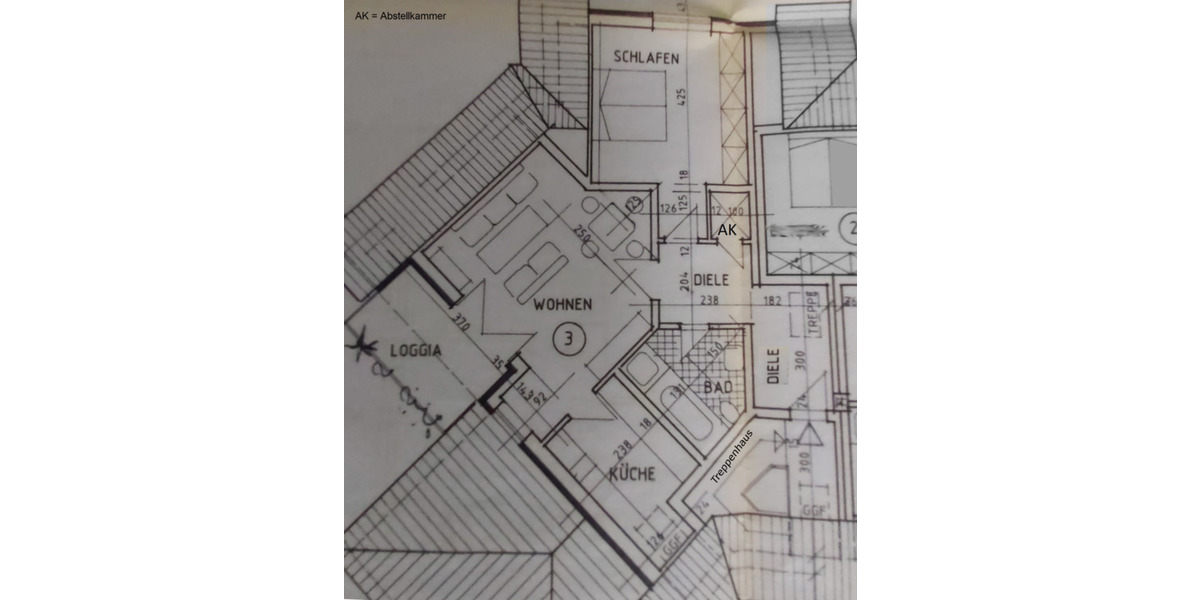 Dachgeschoßwohnung Delbrück - 2 Zimmer, 67 m&sup2;, 610&euro; | Angebot:25106570