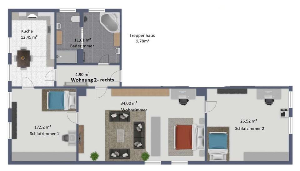 Erdgeschoßwohnung Forst (Lausitz) - 3 Zimmer, 107 m&sup2;, 610&euro; | Angebot:25339006