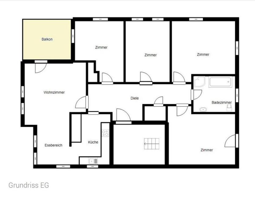 Großzügige 5-Zimmer-Wohnung in ruhiger Lage von Wallburg