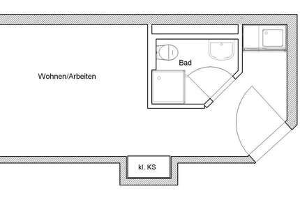 Wohnung Bonn Endenich - 1 Zimmer, 21 m&sup2;, 365&euro; | Angebot:26092937